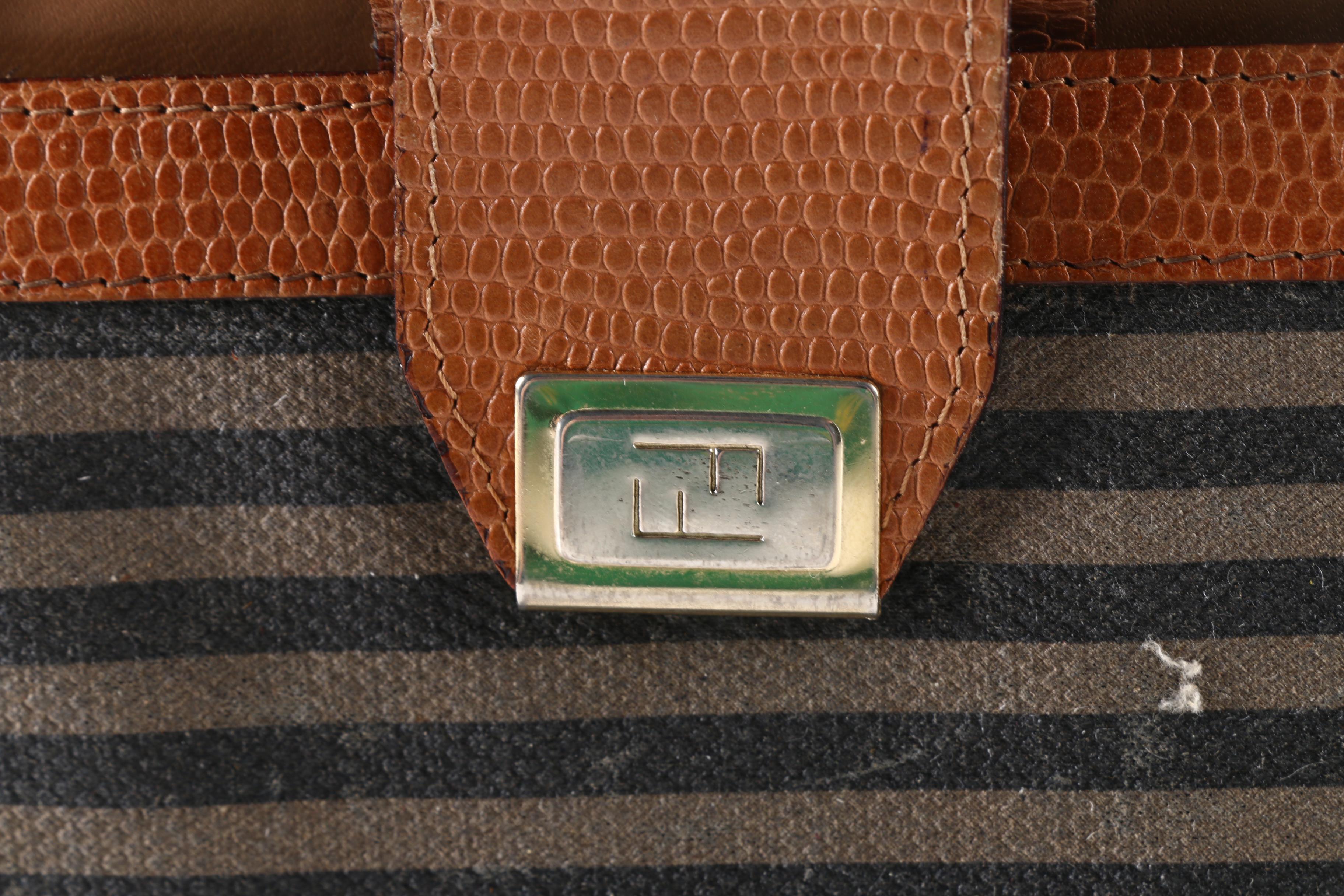 Fendi Leather and Canvas Keeper