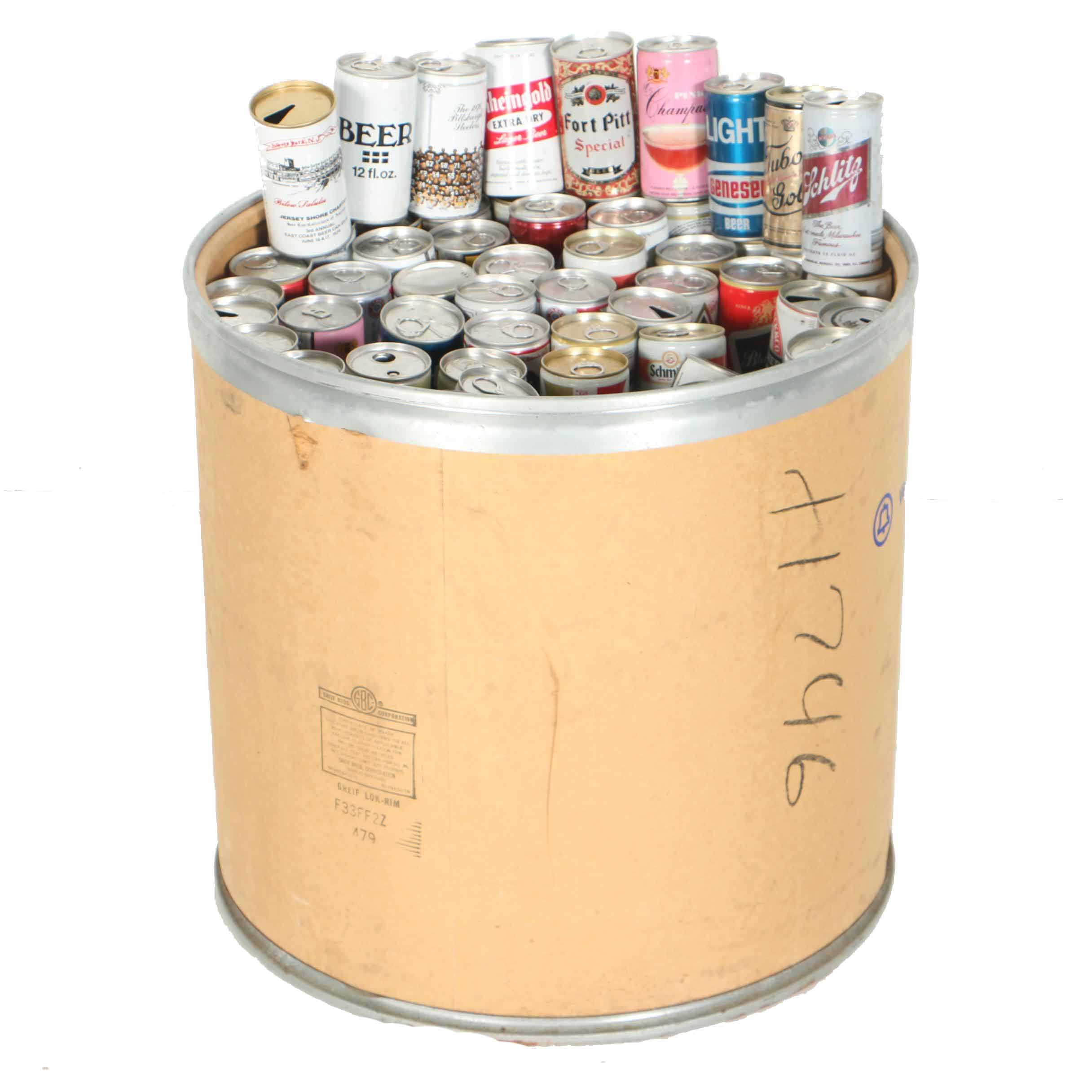 Vintage Beer Cans Including 1976 Pittsburgh Steelers