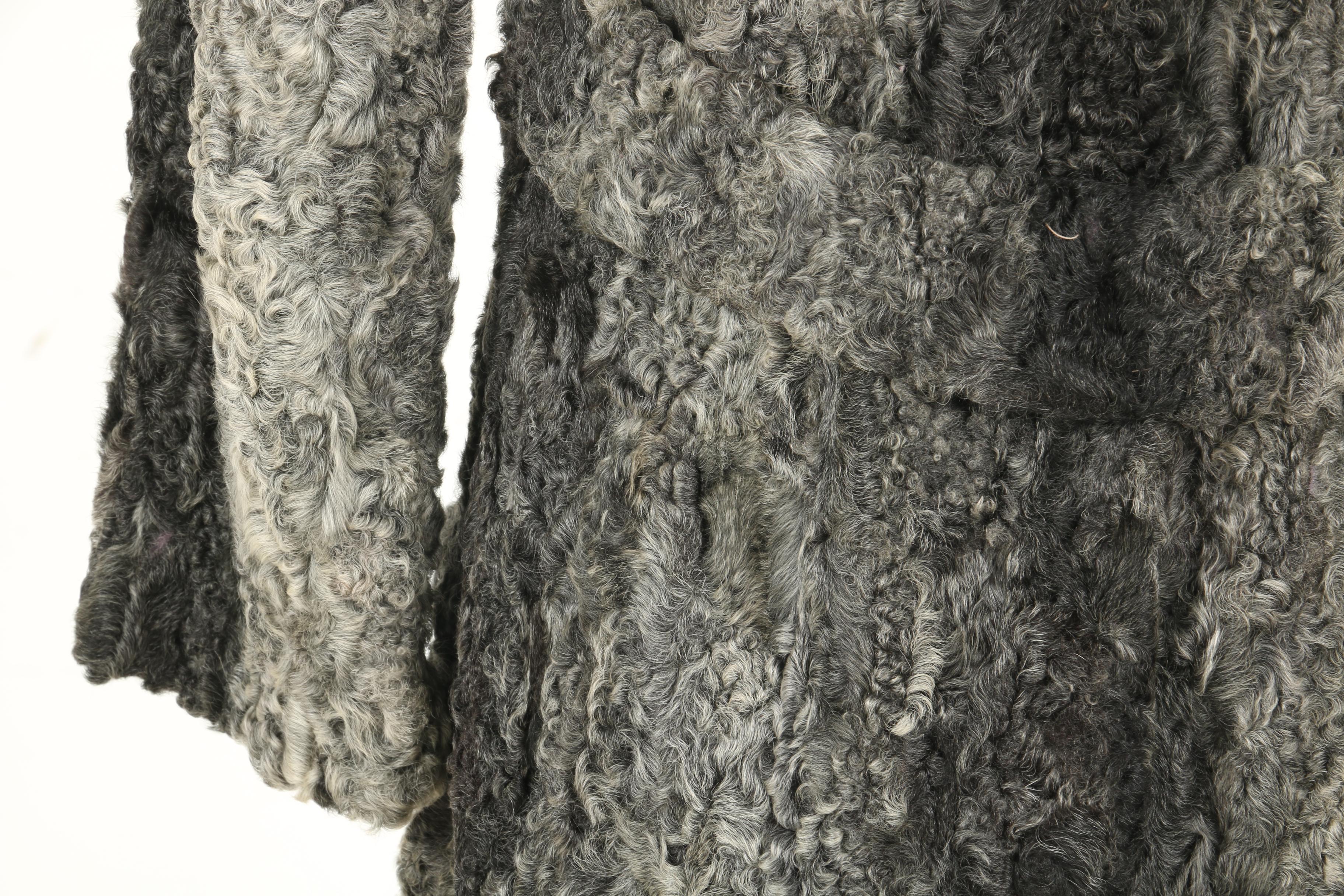 Philip Lerner Furs Persian Lamb Coat with Mink Collar