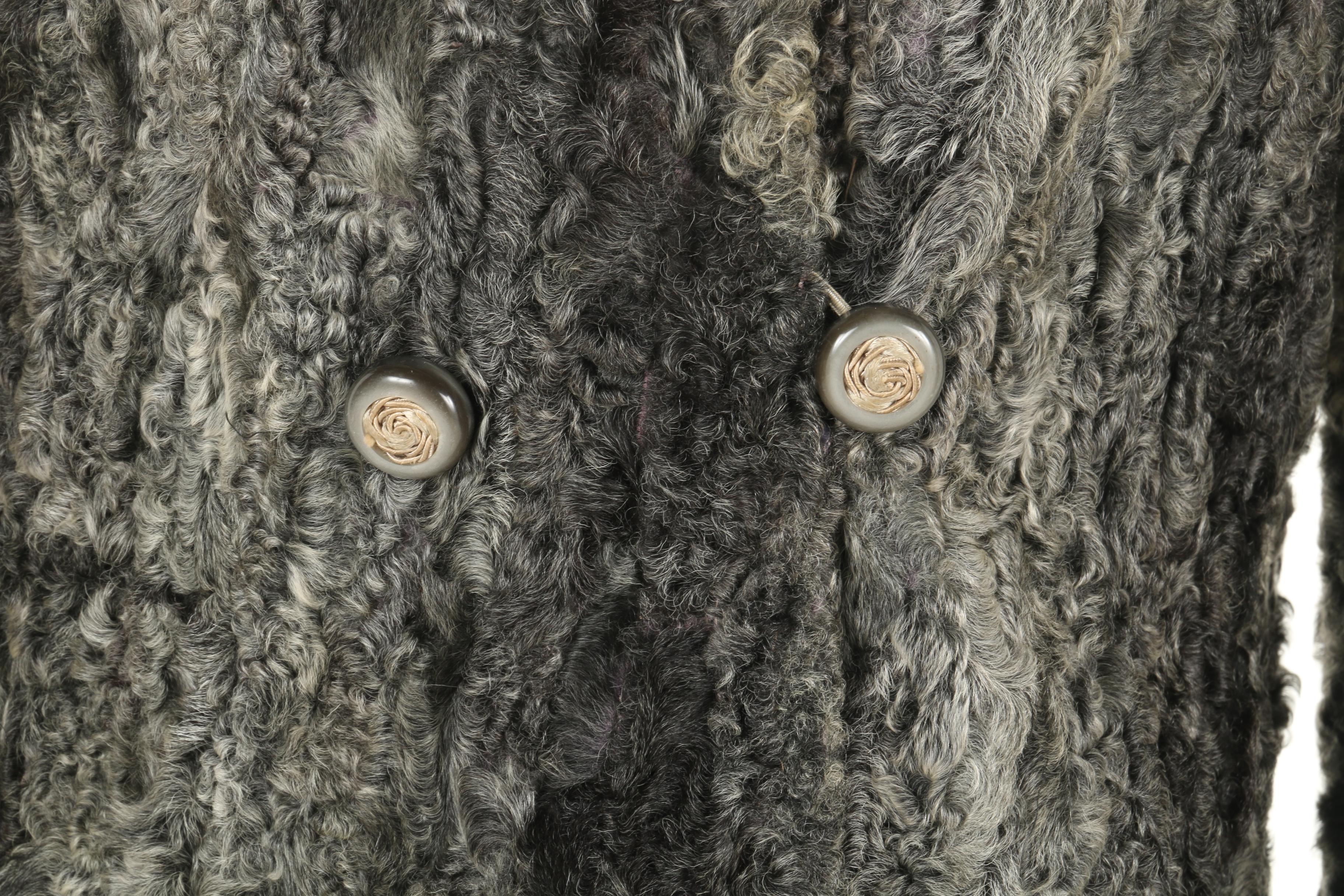 Philip Lerner Furs Persian Lamb Coat with Mink Collar