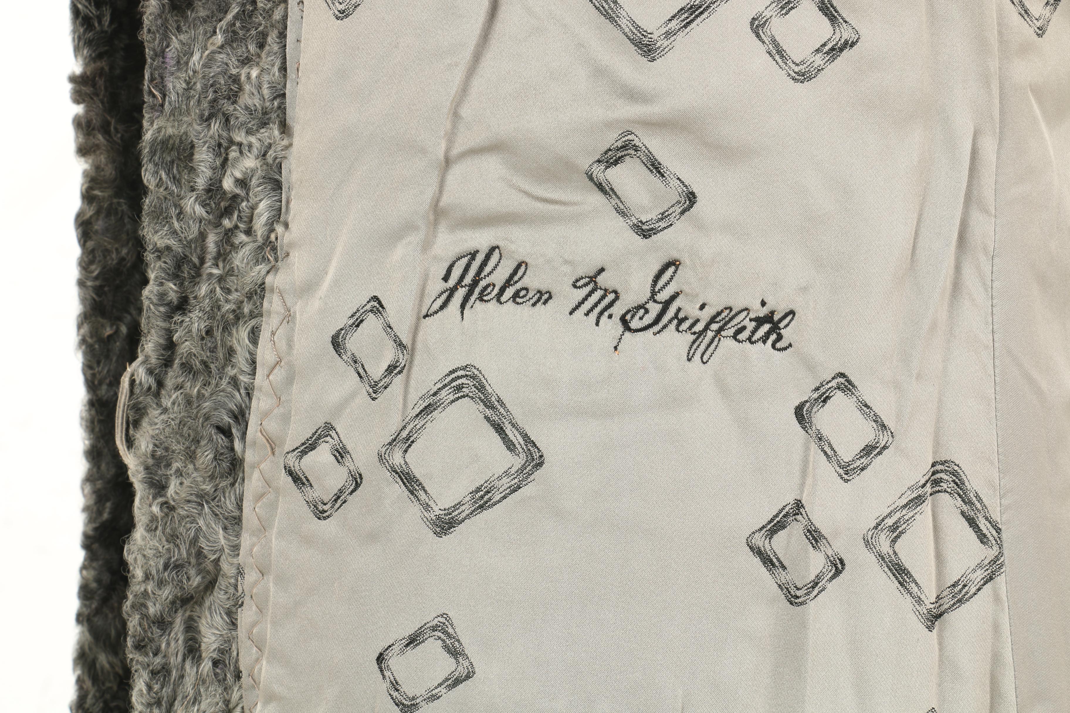 Philip Lerner Furs Persian Lamb Coat with Mink Collar