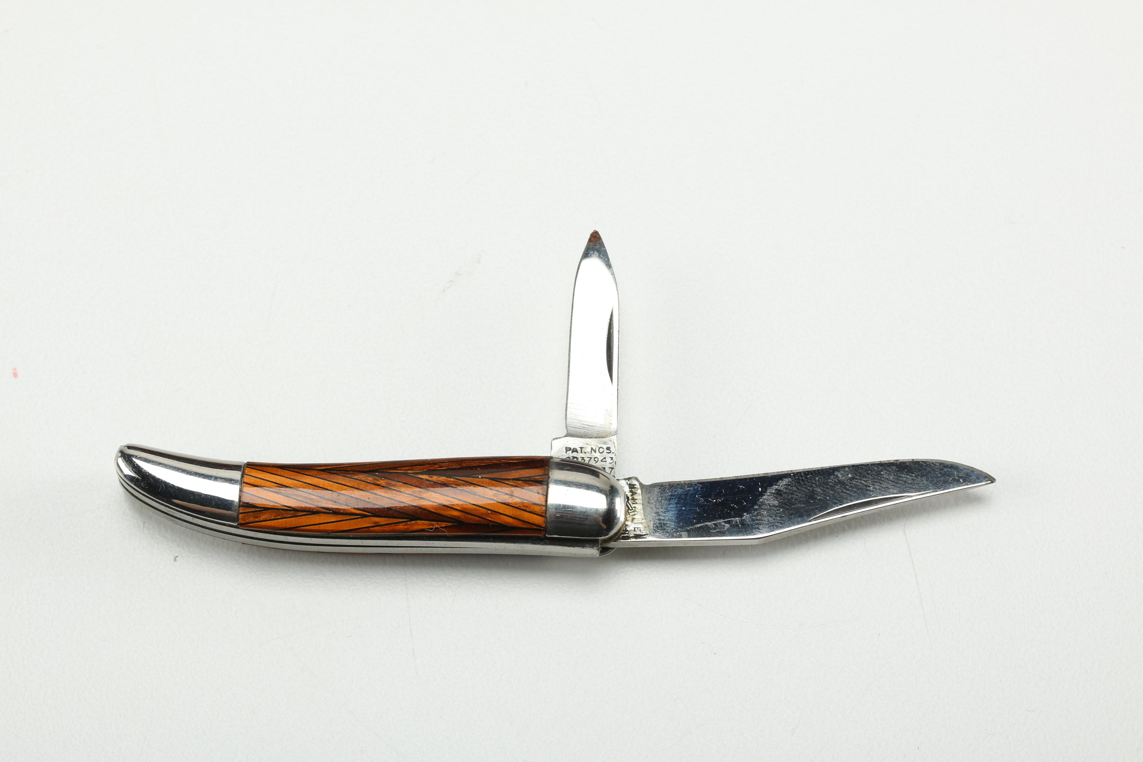 Men's Accessories With Leather Case, Including Cufflinks and Pocket Knife