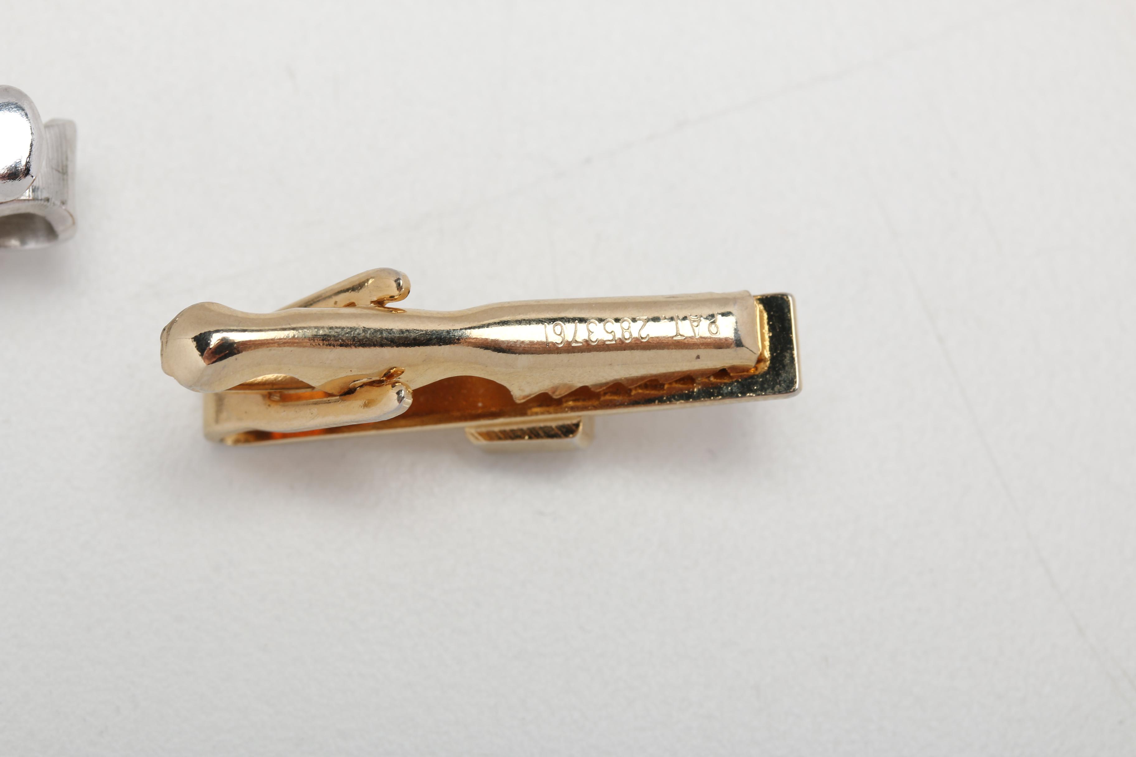 Men's Accessories With Leather Case, Including Cufflinks and Pocket Knife