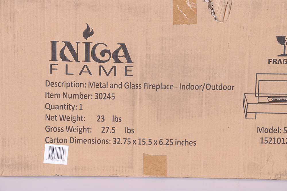 Iniga Flame "Siena" Contemporary Fireplace