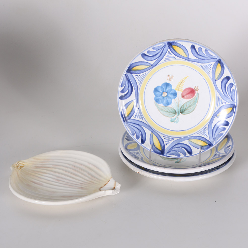 Harry and David Onion Dish and Italian Ceramic Plates