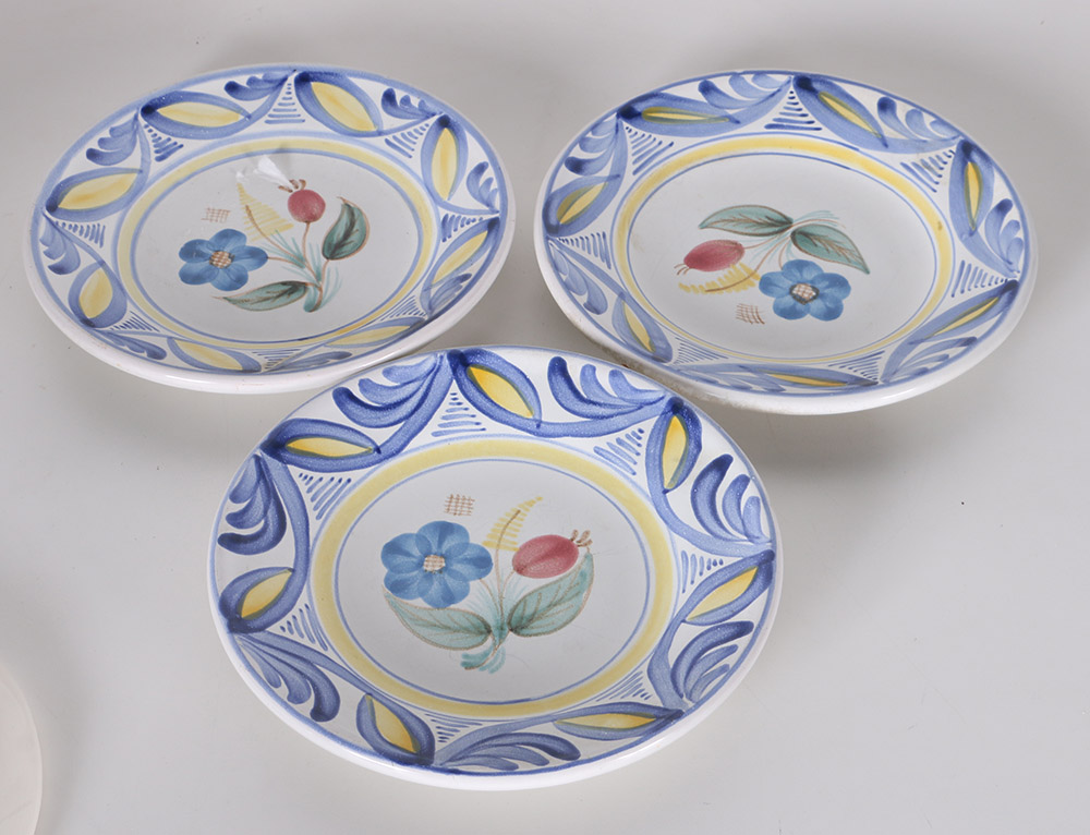 Harry and David Onion Dish and Italian Ceramic Plates