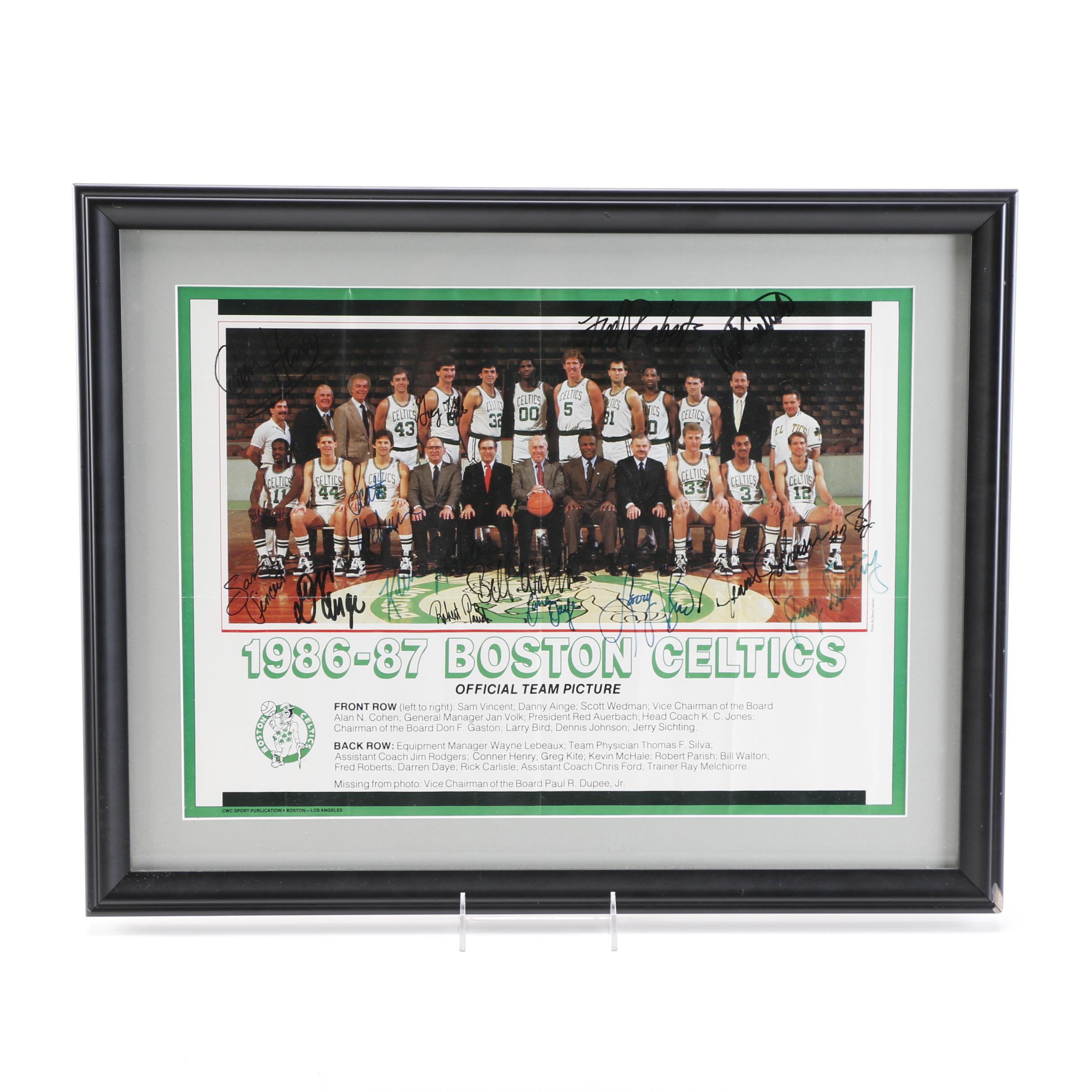1986-1987 Boston Celtics Signed Team Picture
