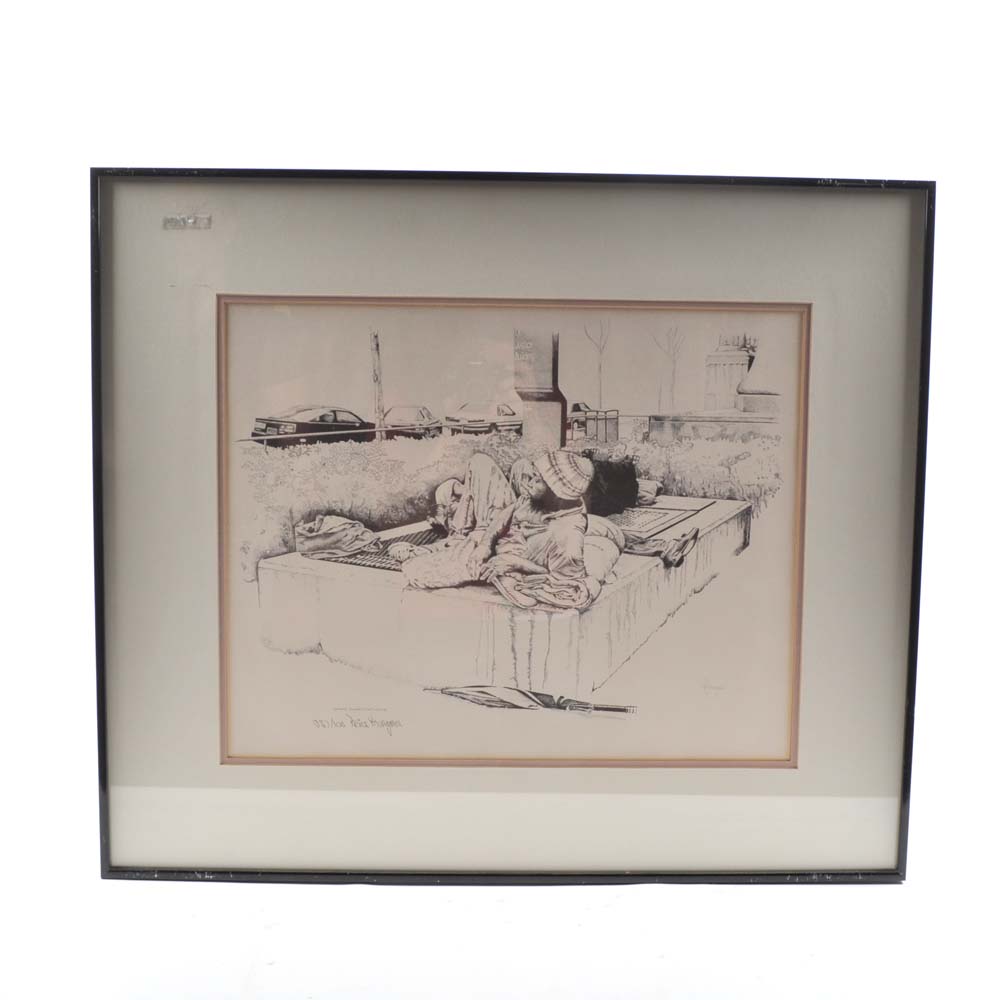 Price Youngman Signed Offset Lithographs "Grate Expectations"