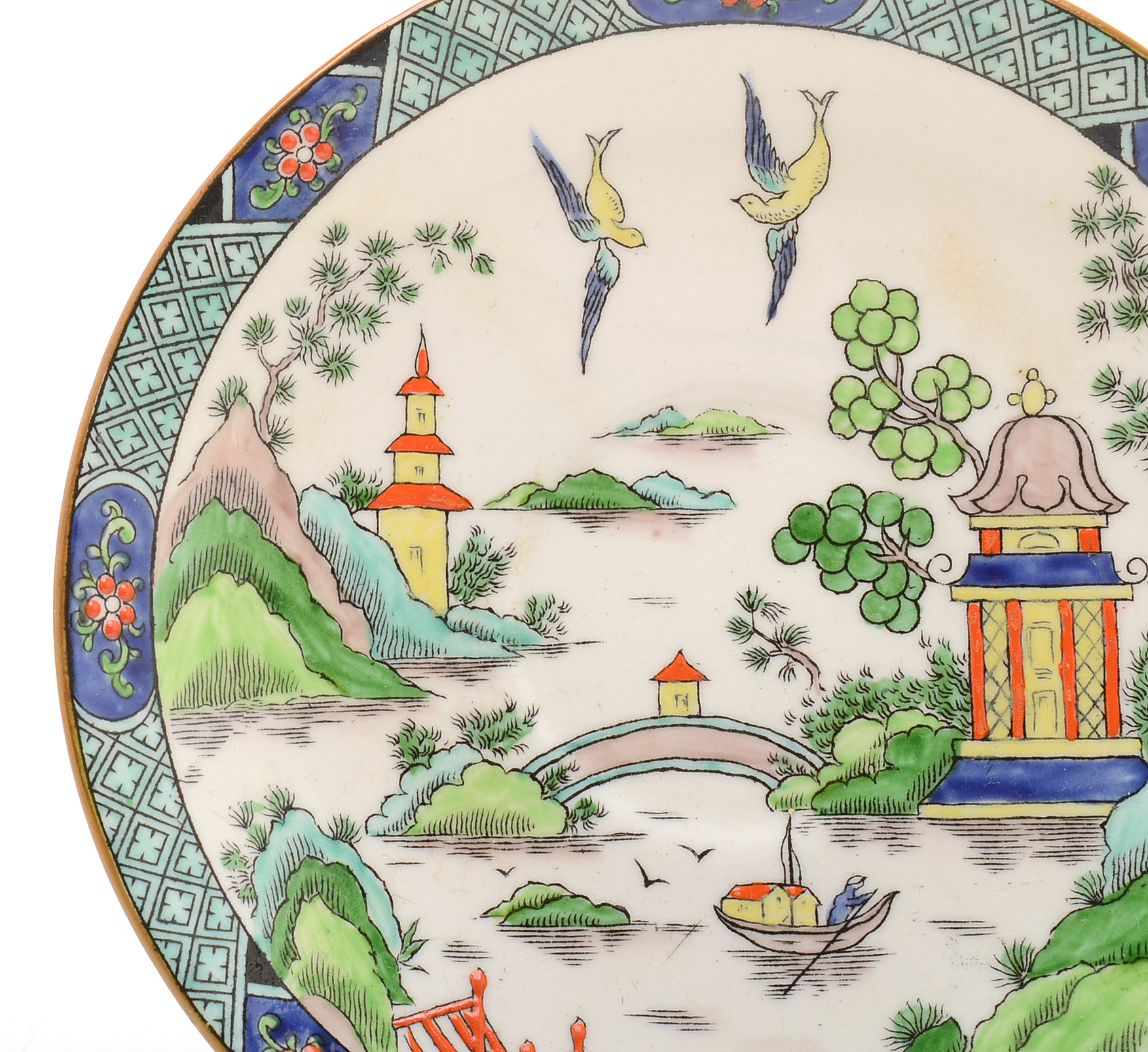 Crown Staffordshire "Ye Olde Willow" China Tea Set