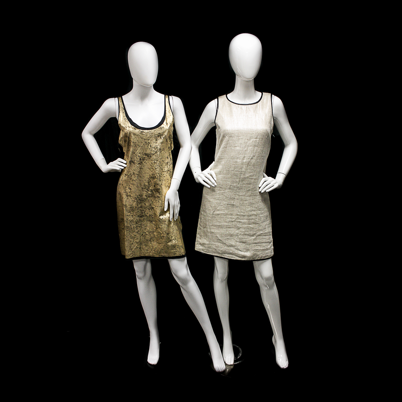 Tory Burch Gold Wash Dress and Massimo Dutti Linen Dress