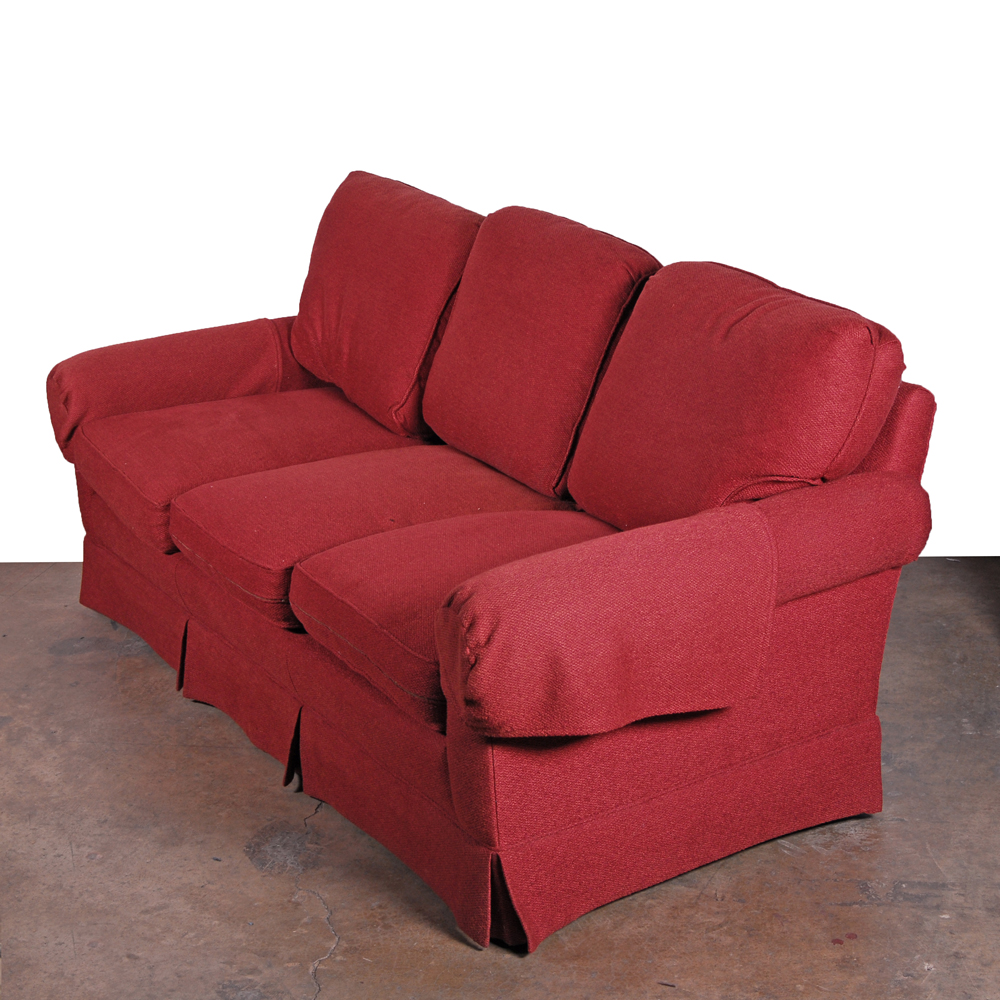 Brandywine Design Furniture Custom Upholstered Red Sofa