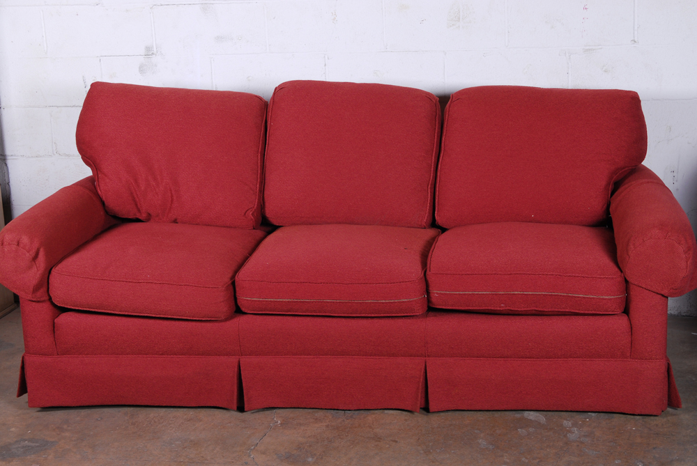 Brandywine Design Furniture Custom Upholstered Red Sofa
