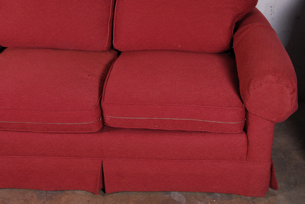 Brandywine Design Furniture Custom Upholstered Red Sofa