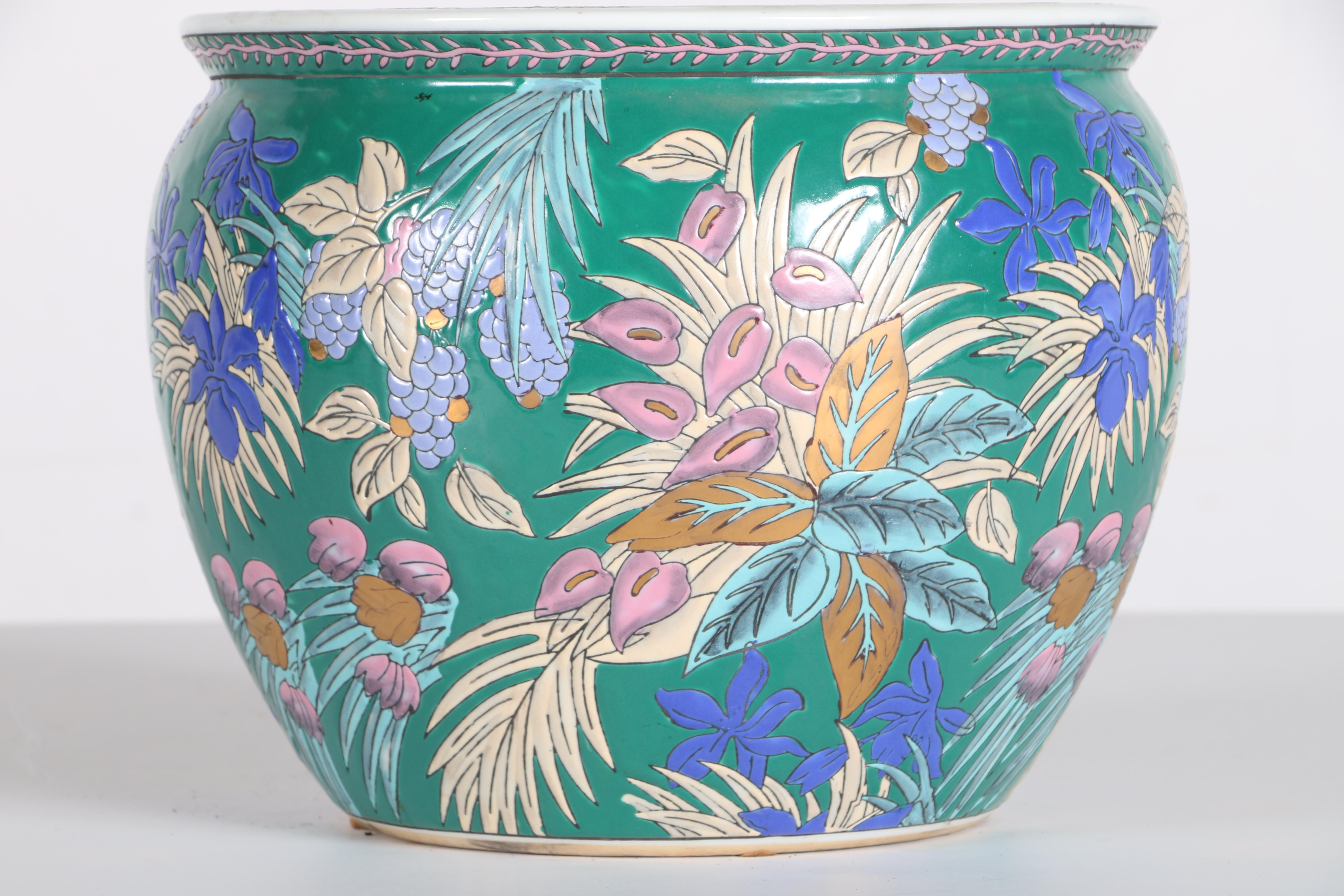 Chinese Enameled Ceramic Planter