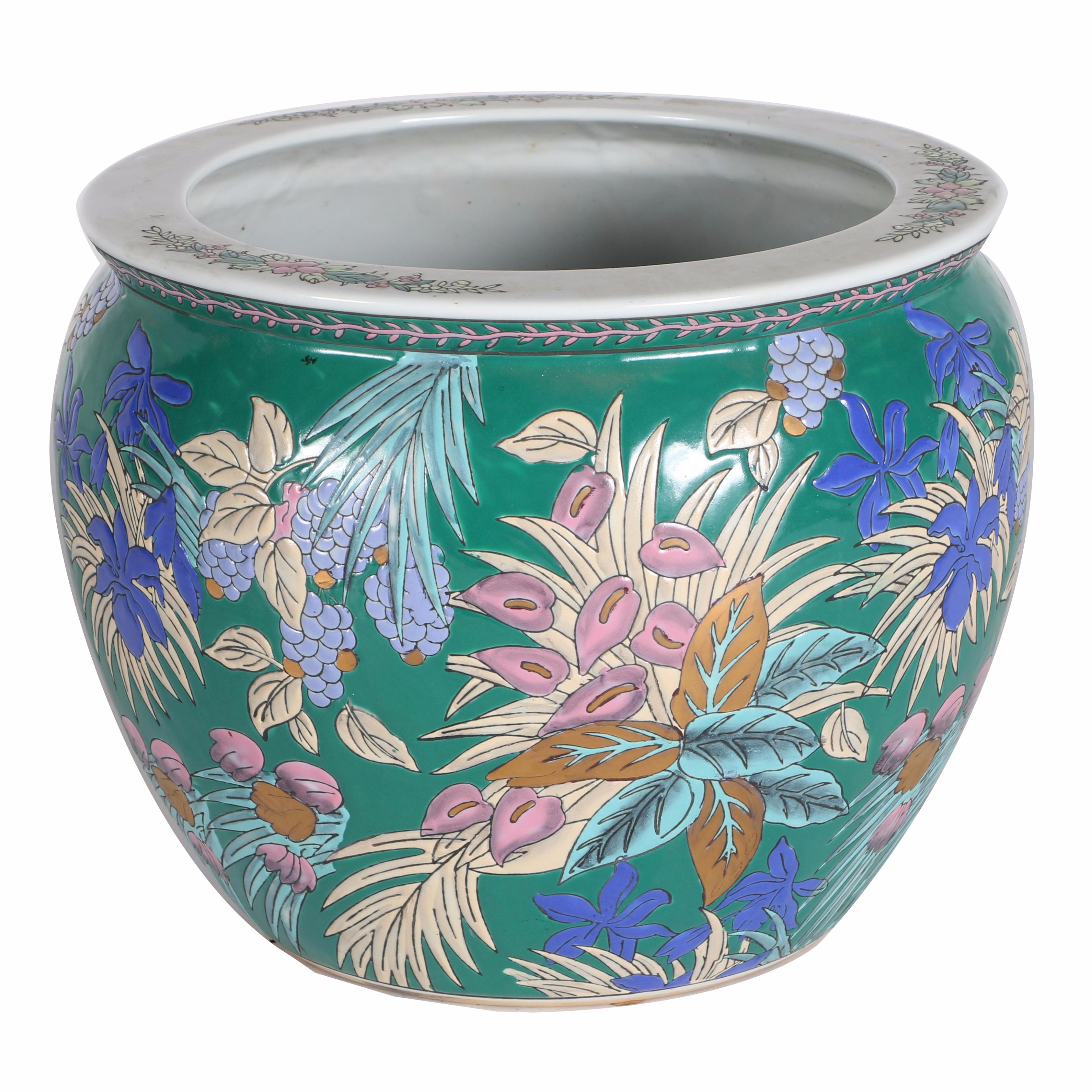 Chinese Enameled Ceramic Planter