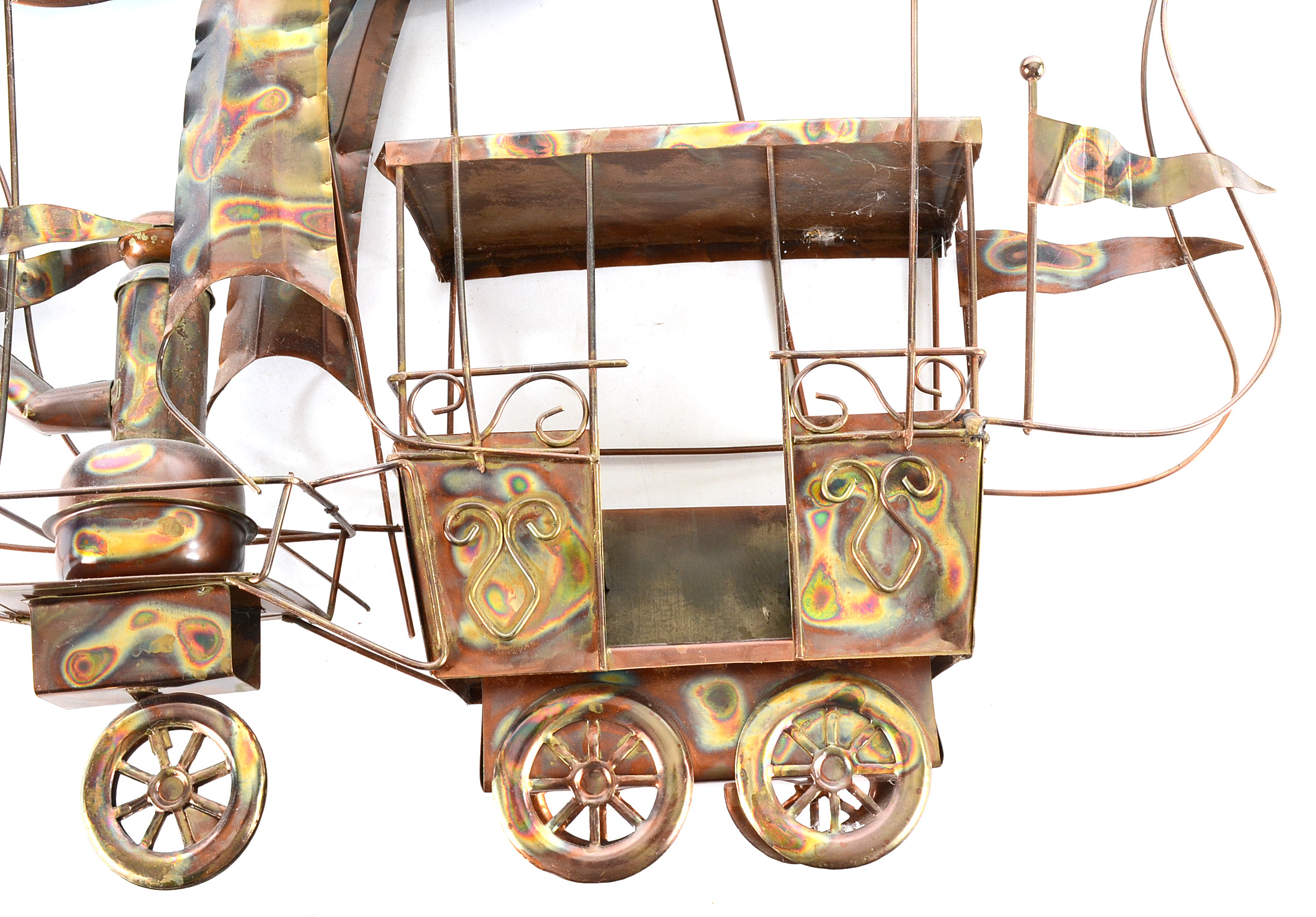 Copper Wall Sculpture - Flying Carriage