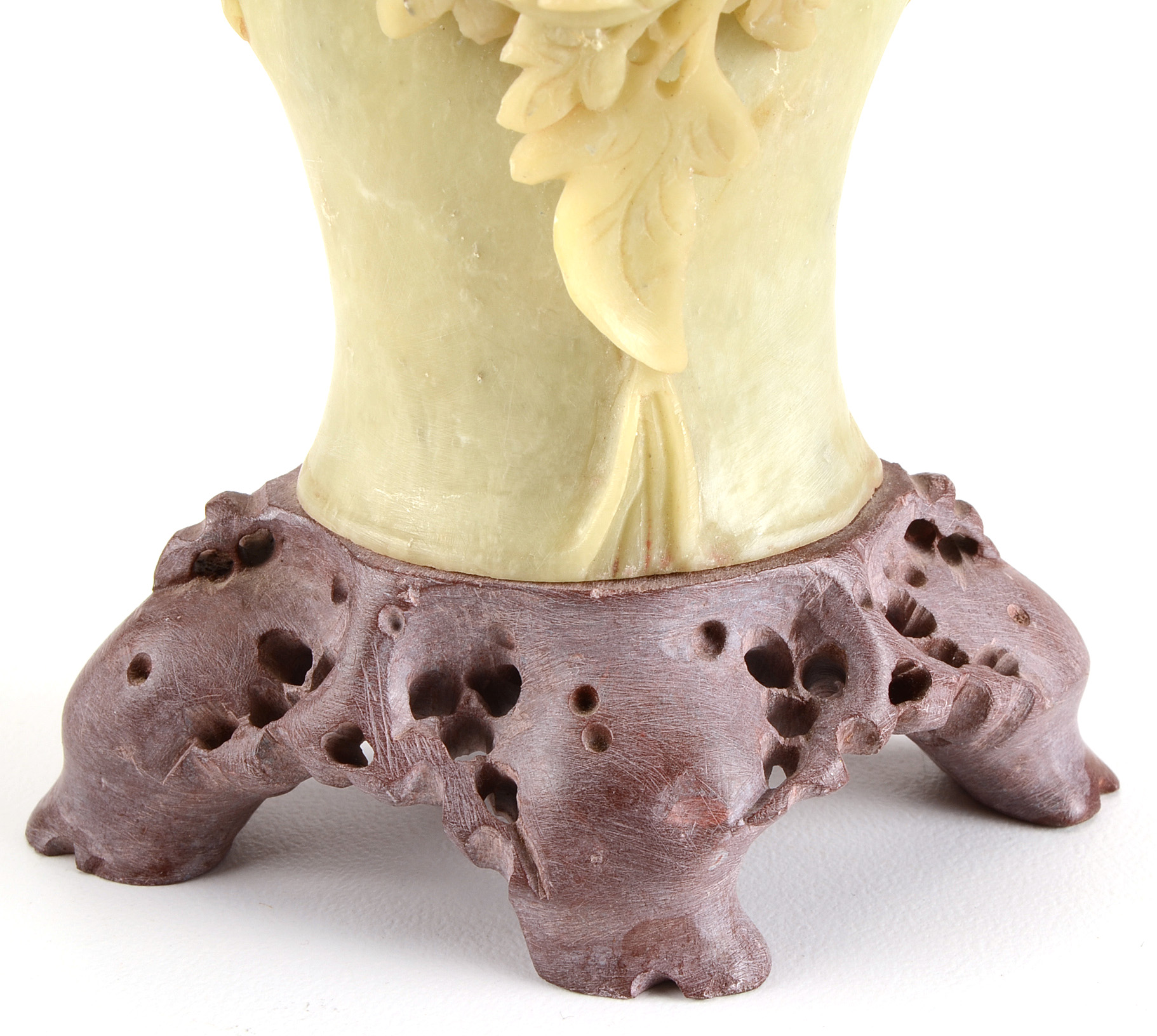 Chinese Carved Soapstone Vase