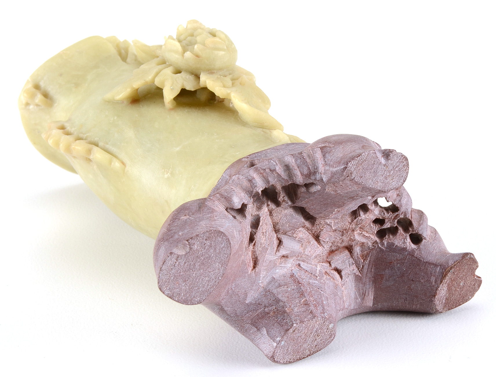 Chinese Carved Soapstone Vase