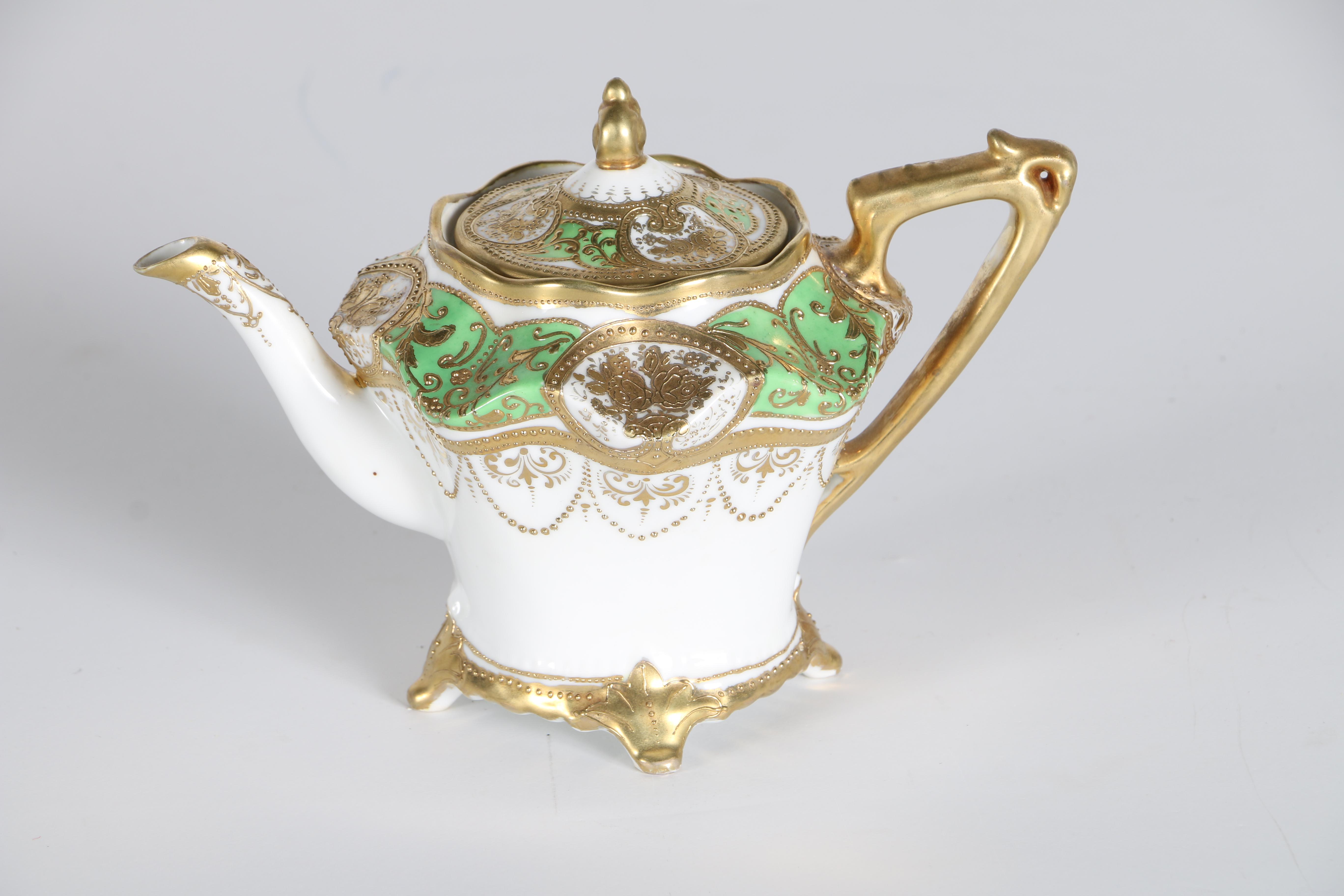 1890 Nippon Hand-Painted Porcelain Teapot