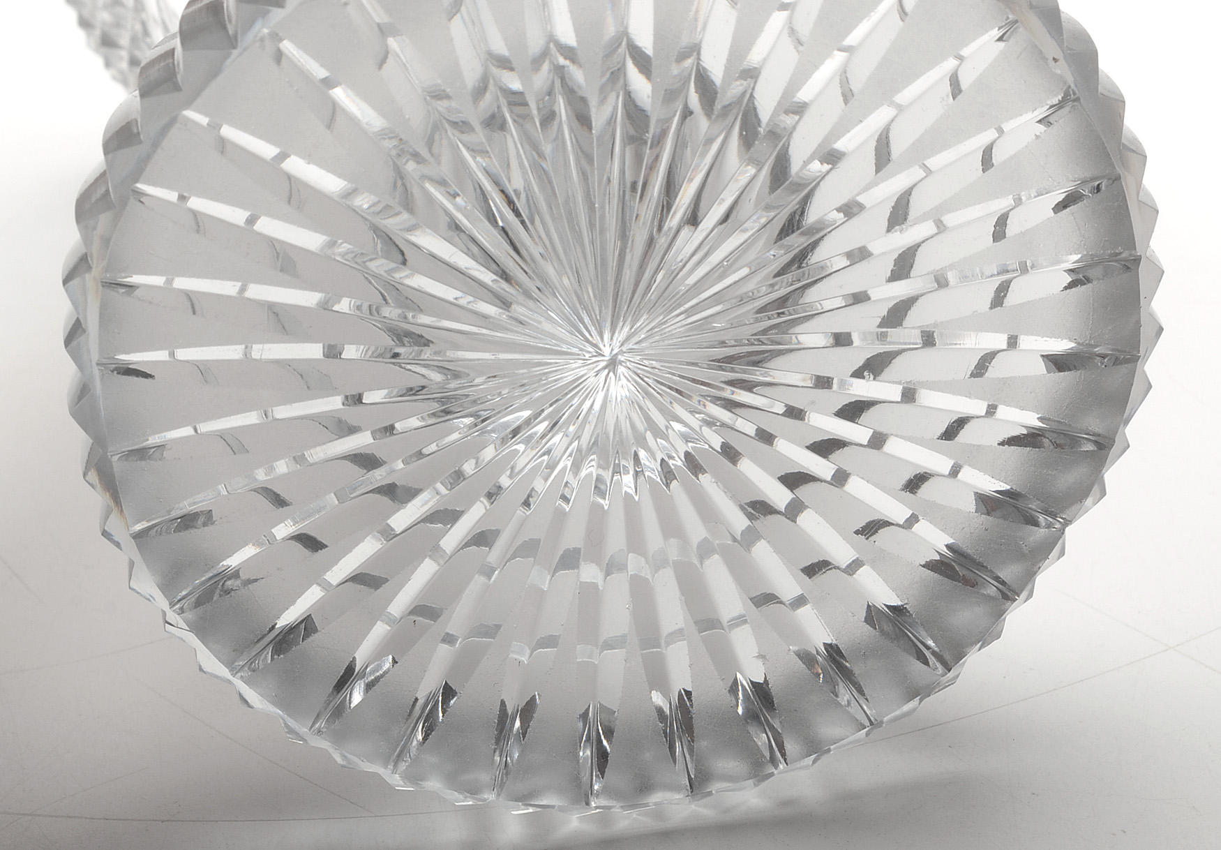 Two Crystal Sugar Bowls with Sterling Silver Lids