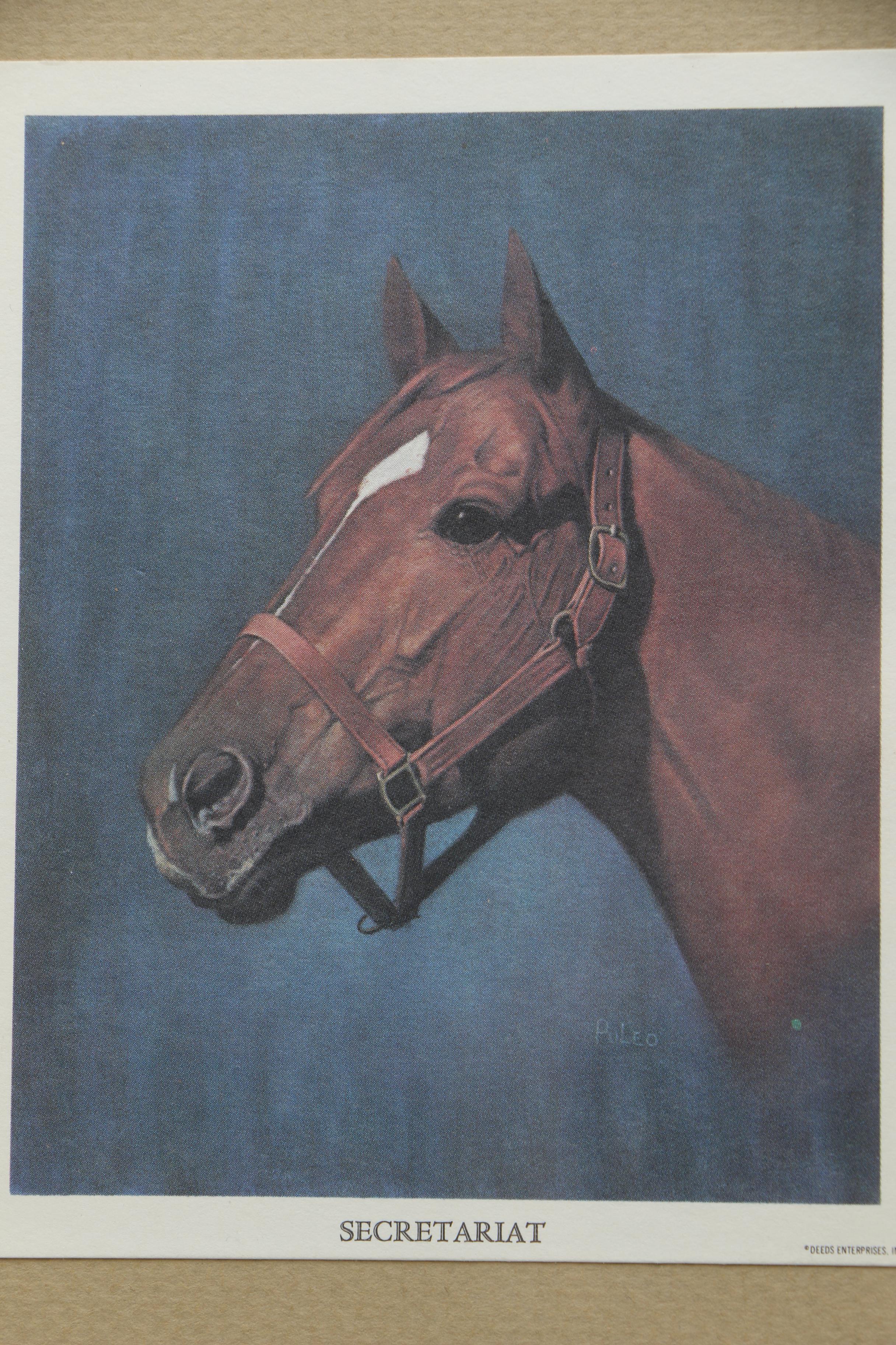 After James Puleo Offset Lithographs of Secretariat and Wajima