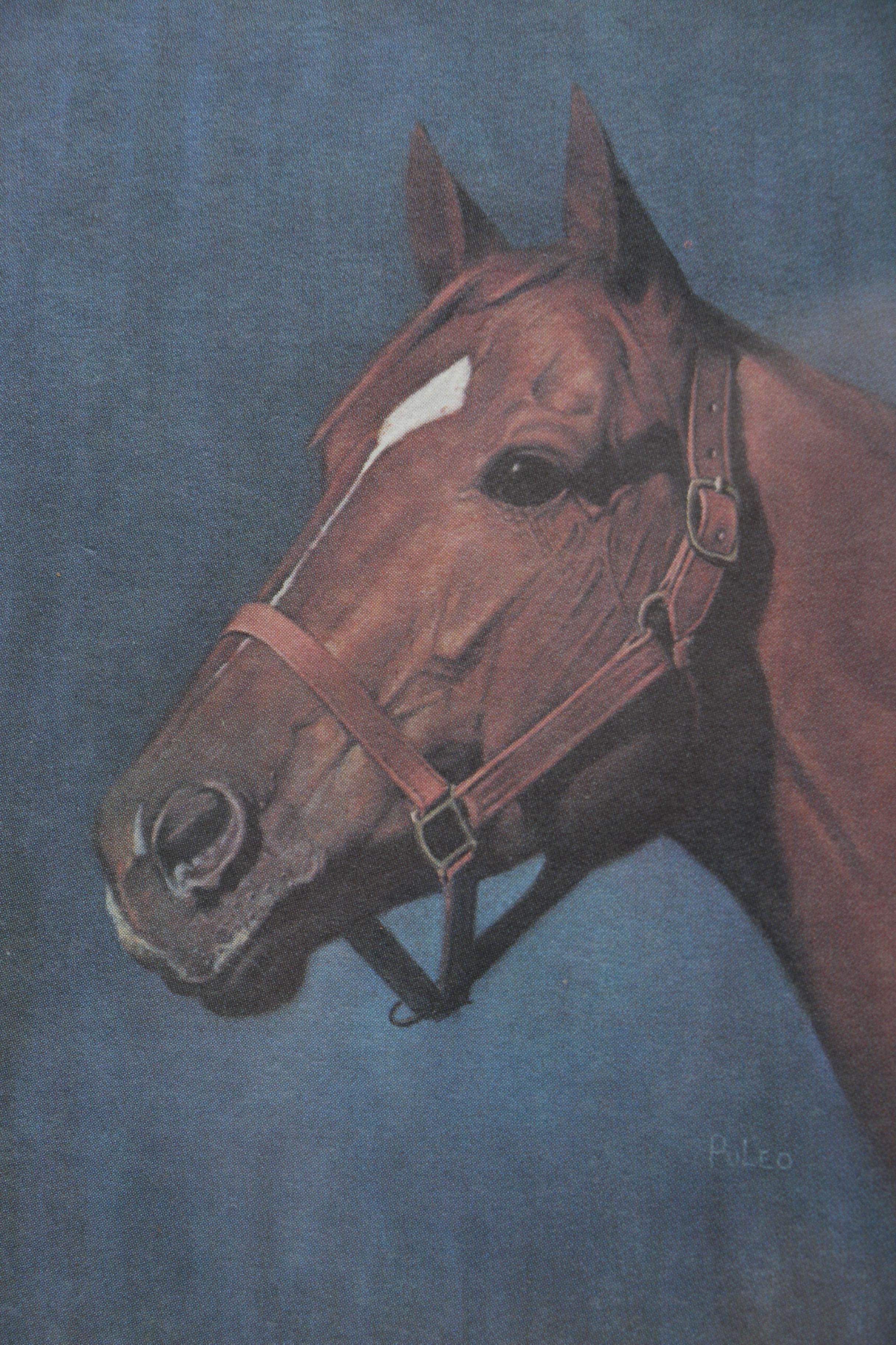 After James Puleo Offset Lithographs of Secretariat and Wajima