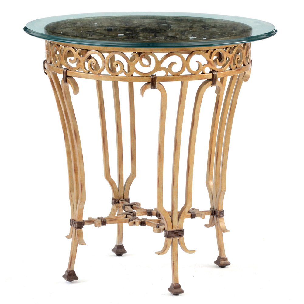 Glass Top Accent Table