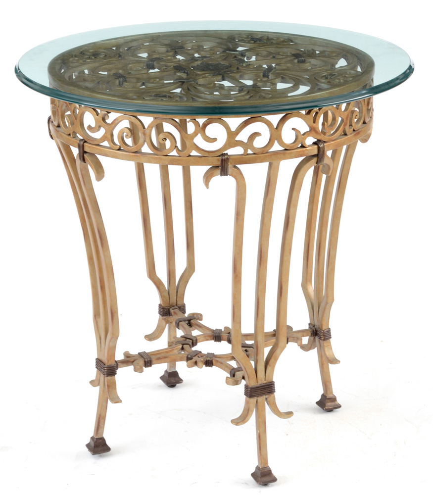 Glass Top Accent Table