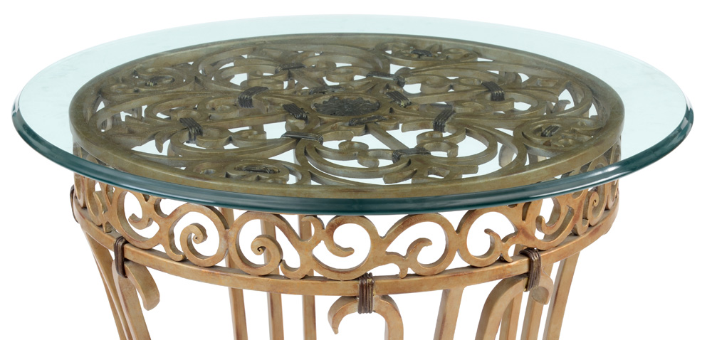 Glass Top Accent Table