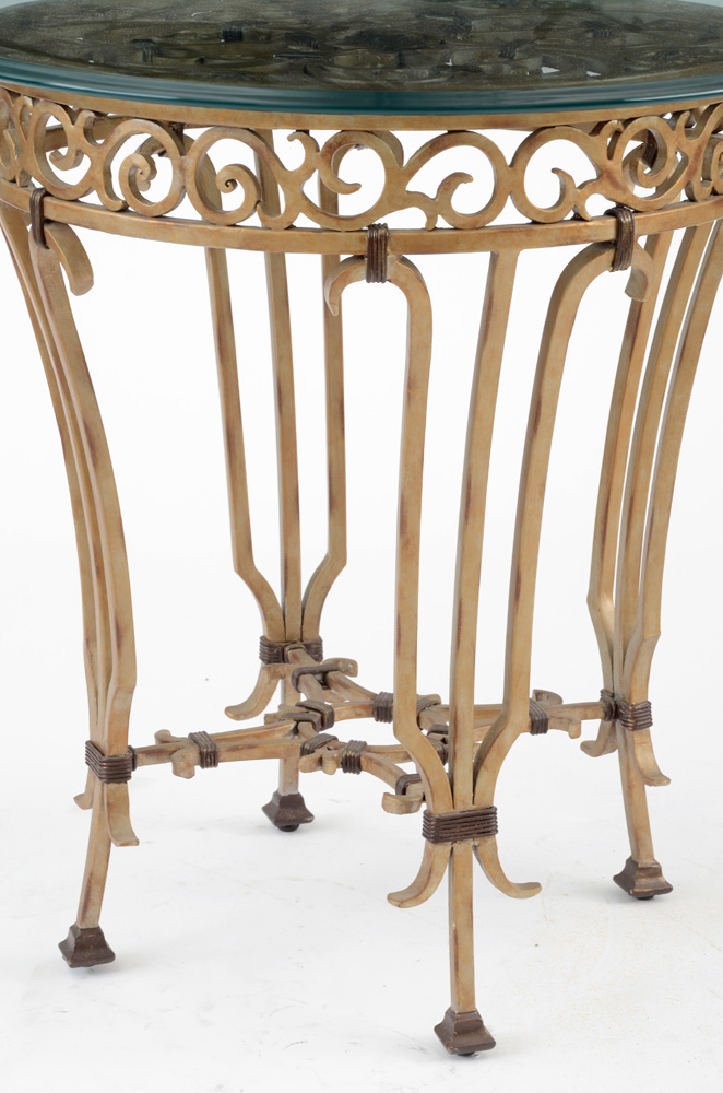 Glass Top Accent Table