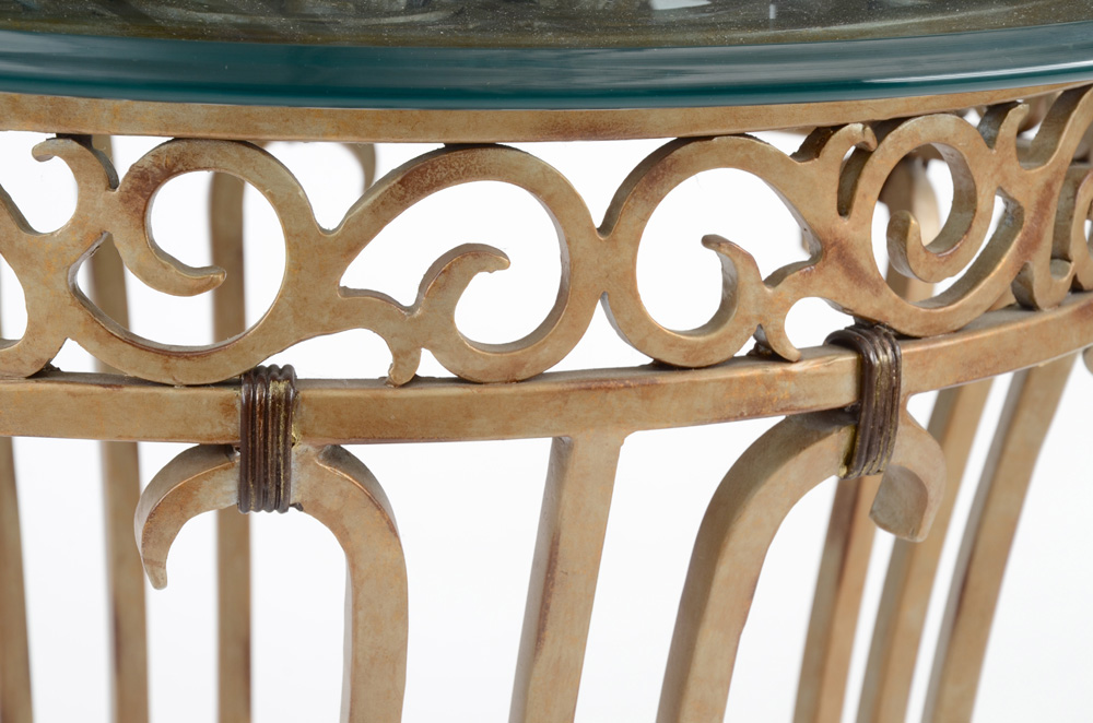 Glass Top Accent Table