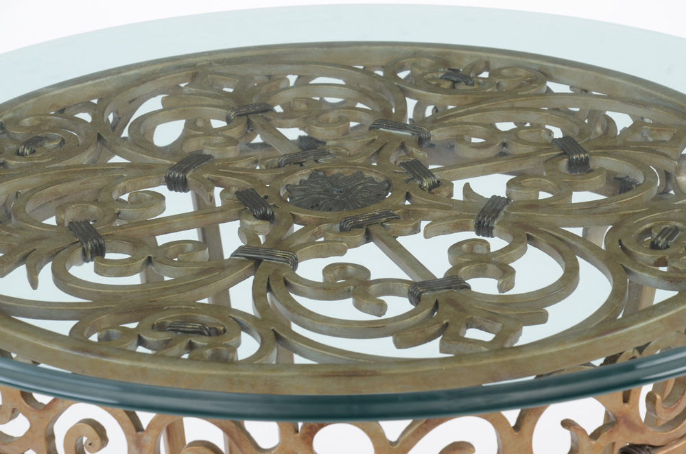 Glass Top Accent Table