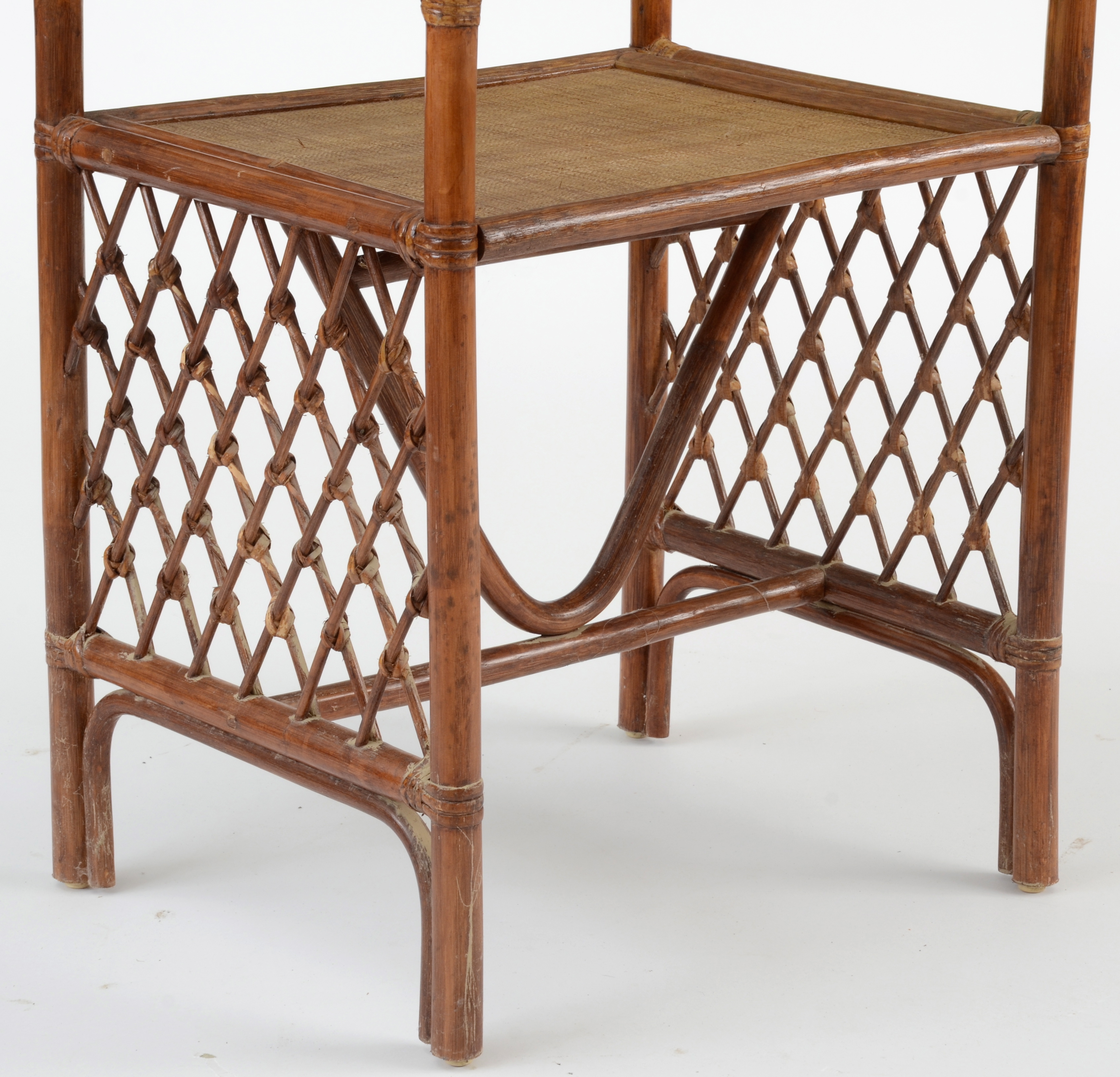 Glass-Top Rattan Table with Chairs