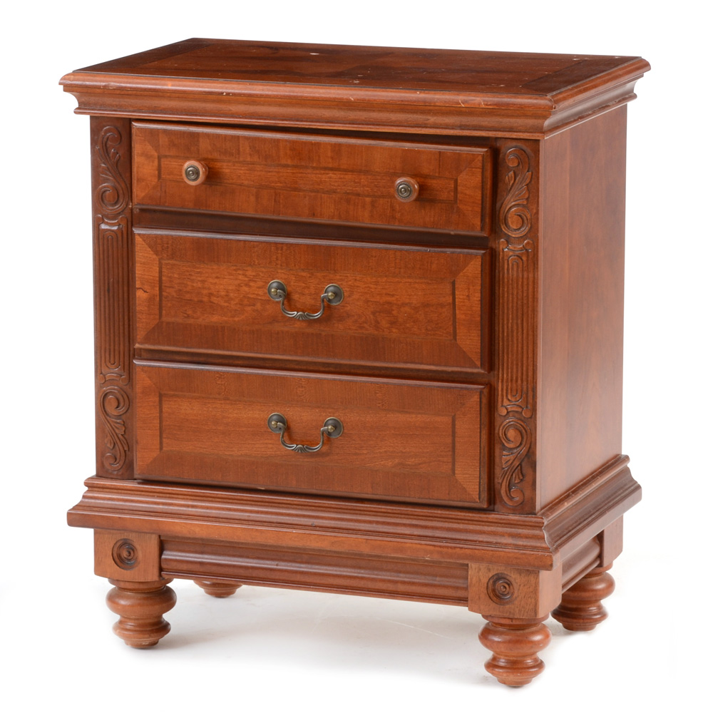 Colonial Style Inlaid Nightstand