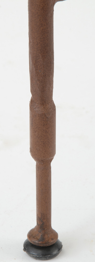 Pair of Wrought Iron and Leather Bar Stools