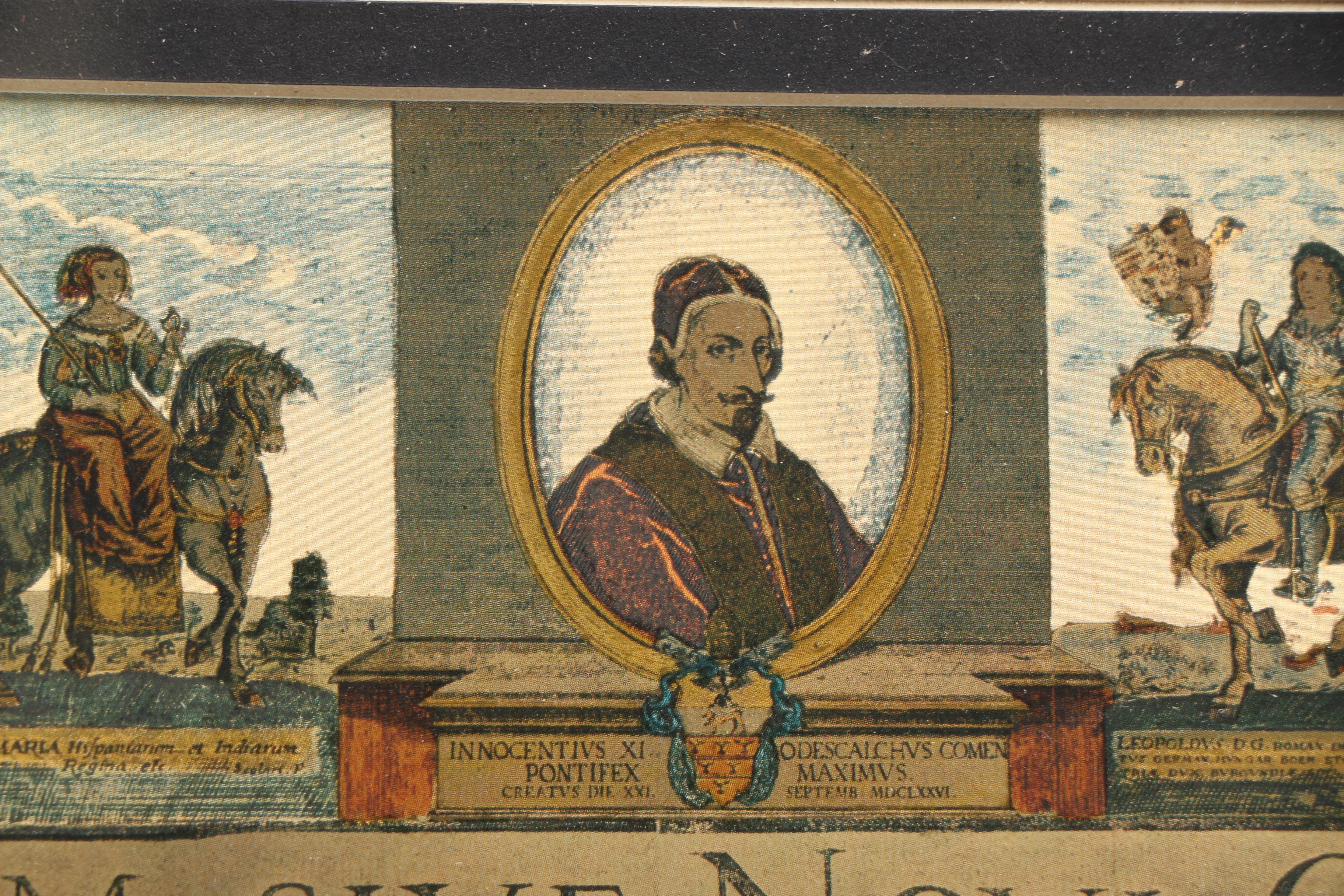 Wychwood Blaeu Offset Lithograph on Fabric of World Map