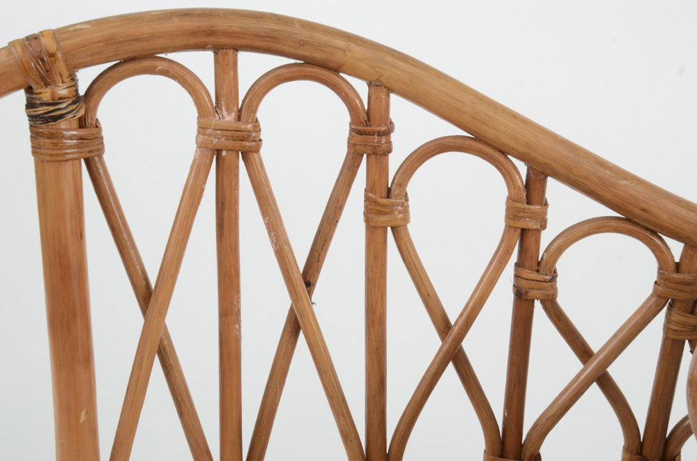 Rattan Phone Table Bench