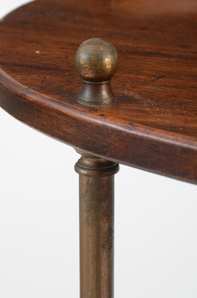 Pair of Solid Mahogany Tiered Oval Tables