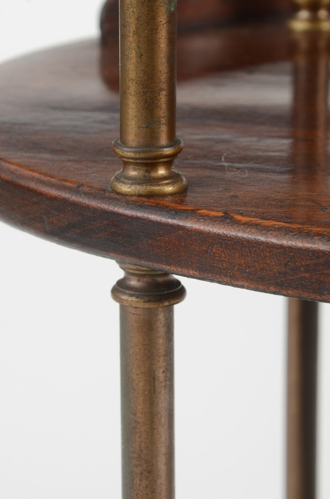Pair of Solid Mahogany Tiered Oval Tables