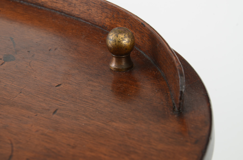 Pair of Solid Mahogany Tiered Oval Tables