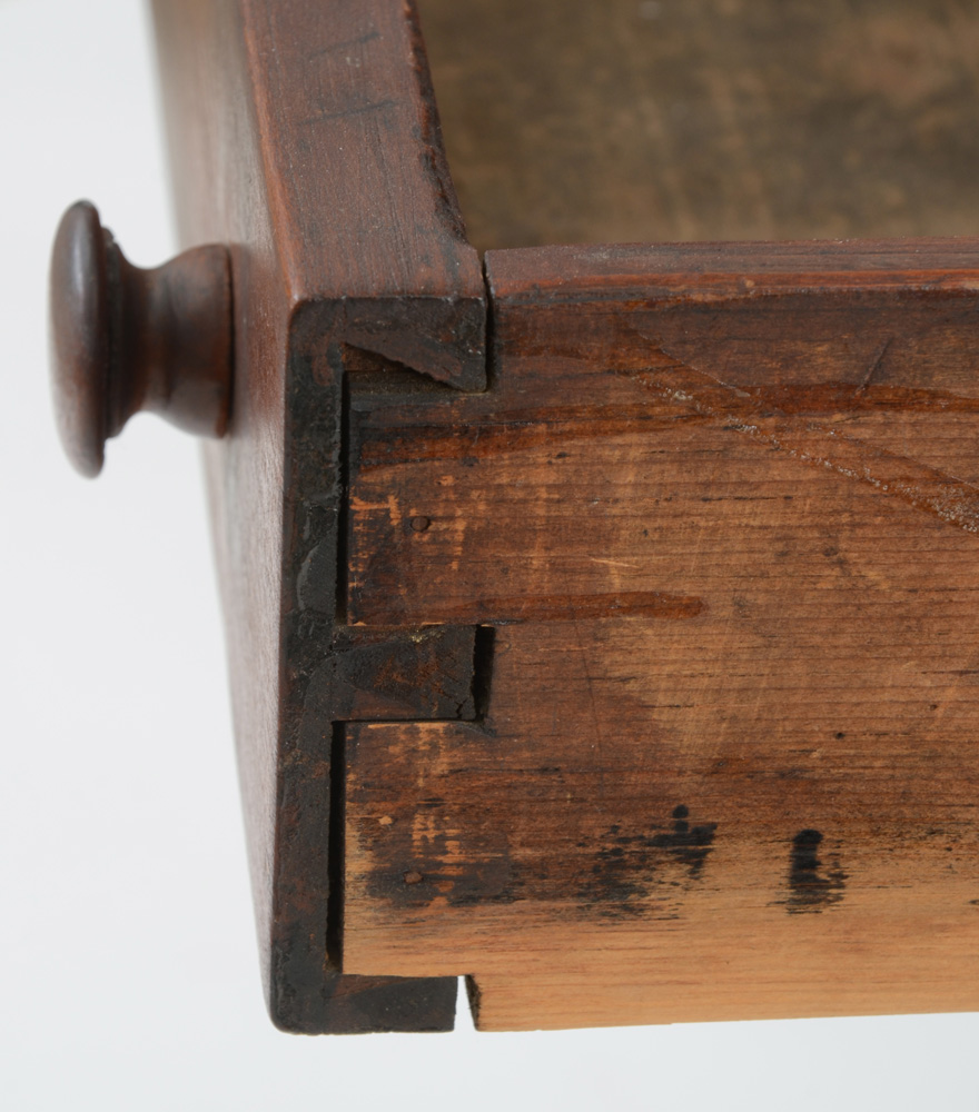 Antique Poplar One Drawer Stand