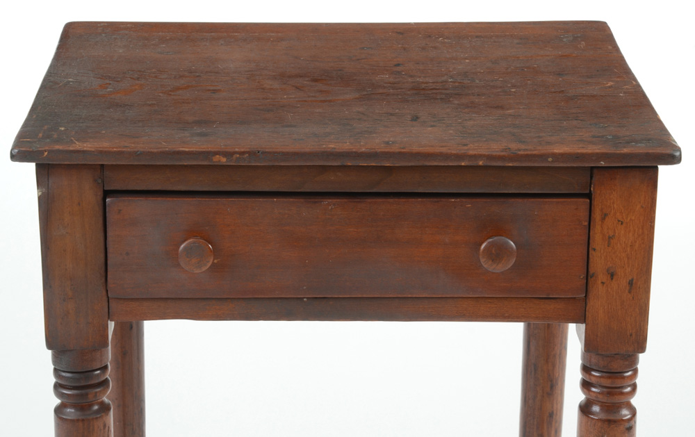 Antique Poplar One Drawer Stand