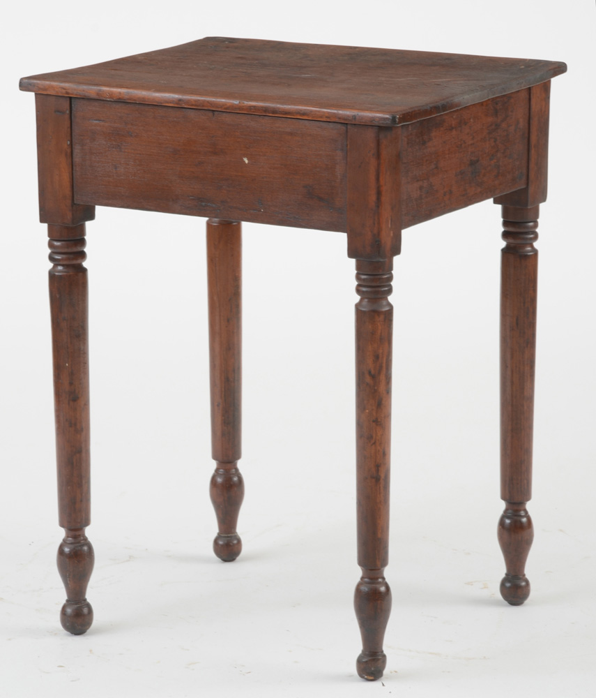 Antique Poplar One Drawer Stand