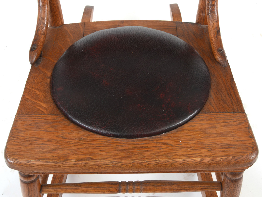 Pressed Carved Oak Rocking Chair