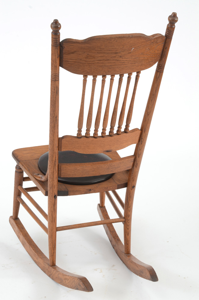 Pressed Carved Oak Rocking Chair