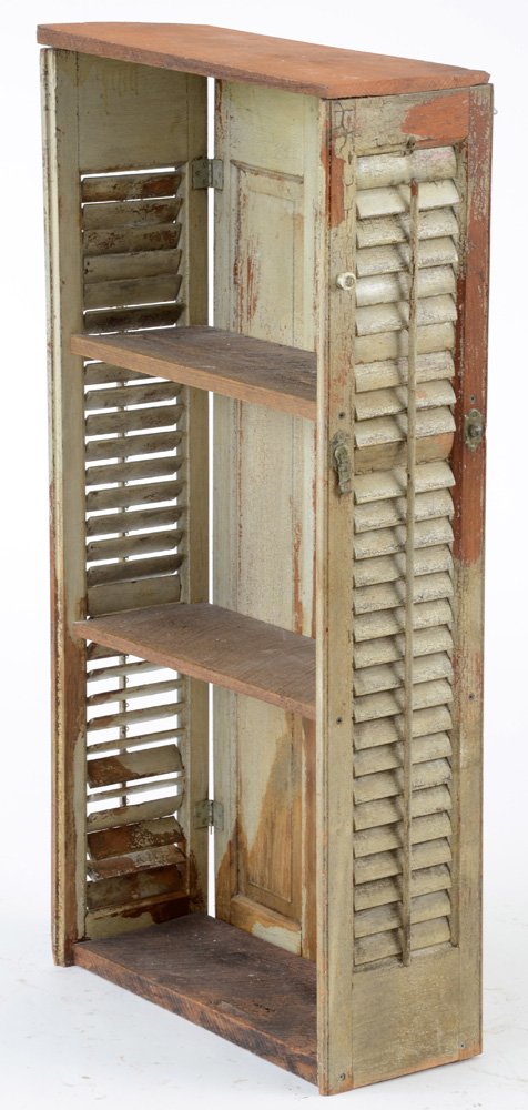 Primitive Repurposed Oak and Shutter Shelf