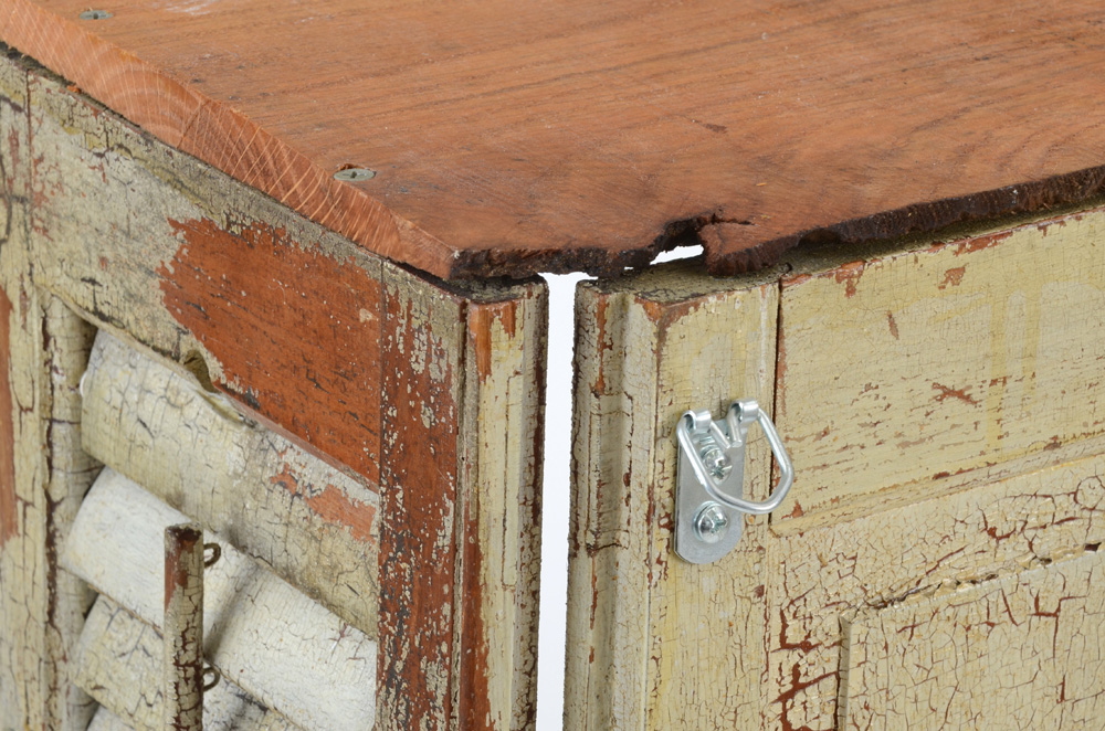 Primitive Repurposed Oak and Shutter Shelf