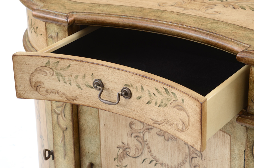 Italian Style Painted Console Cabinet