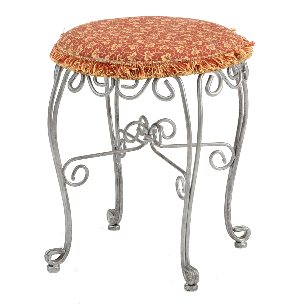 Scrolled Wire Vanity Stool