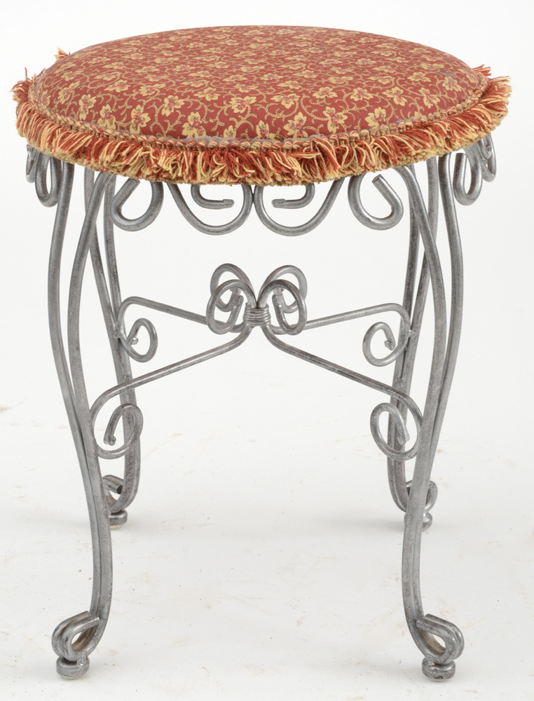 Scrolled Wire Vanity Stool